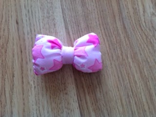 bow hair clips, puffy bows