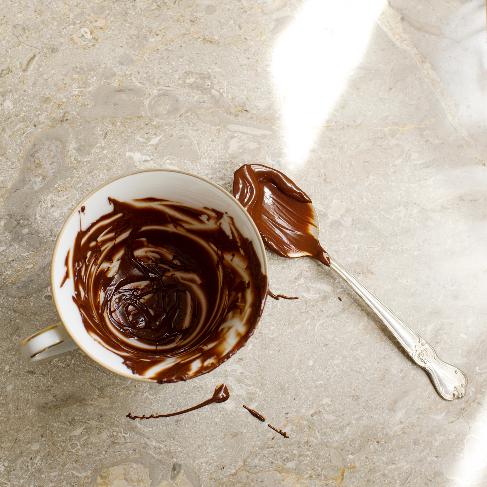 food and still life photography #TheCreation #ArtInChocolate #DarkHotChocolate #ScrapedAllGone #SophiaTerraZivaPhotography