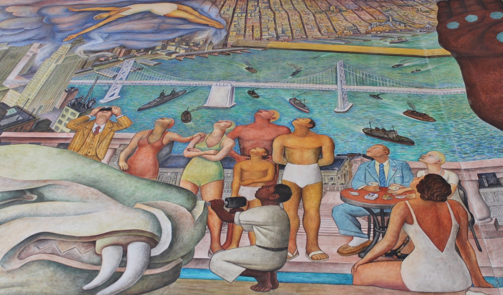 Bay Area Arts Diego Rivera's "Pan American Unity" mural in San Francisco