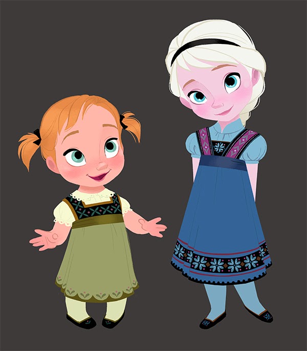 幼少期のアナとエルサ姉妹のイラスト 小さい子供の頃も可愛い アナと雪の女王 公式の2dイラストが可愛い ディズニーが製作したオシャレなタッチの絵 画像 Naver まとめ