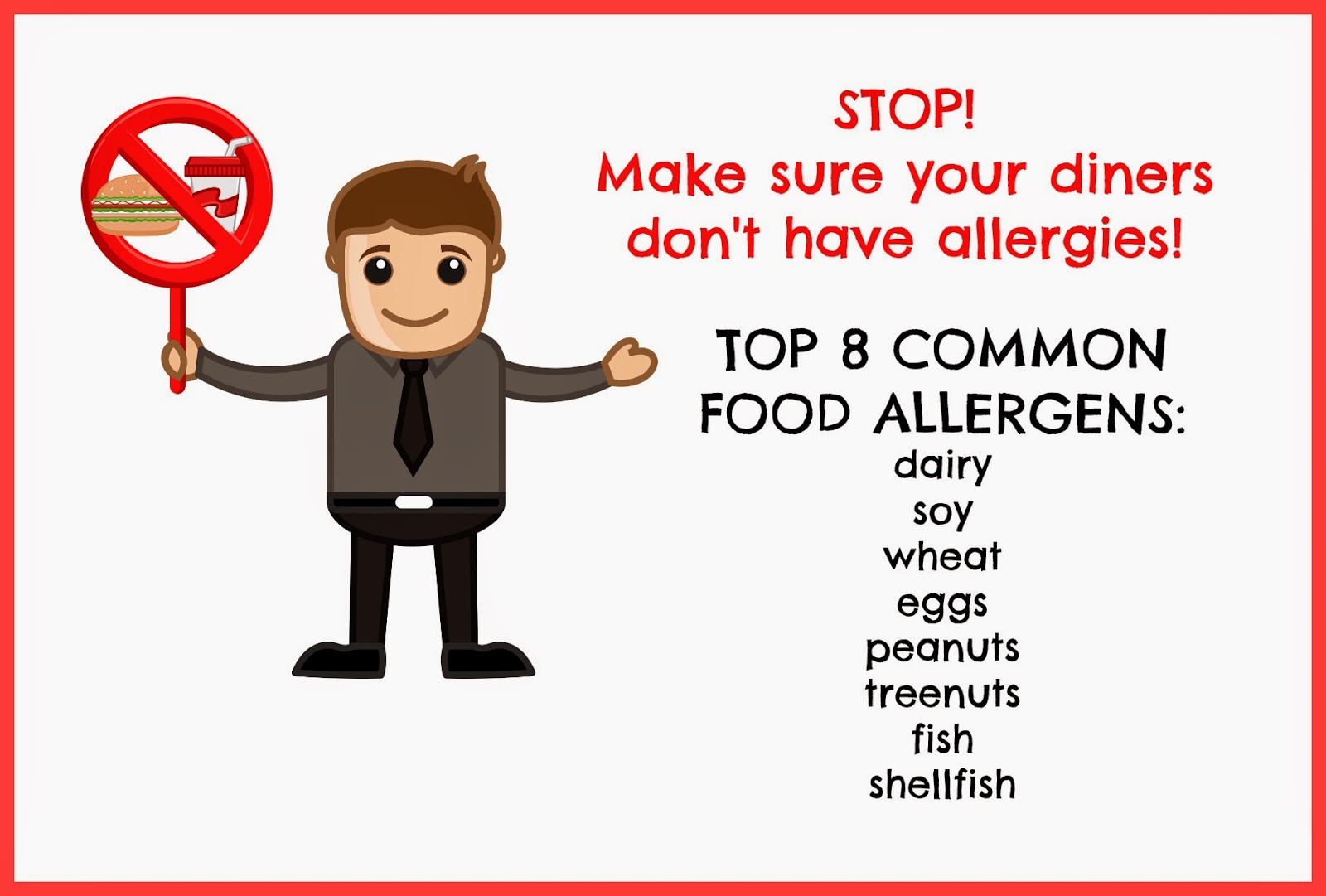 STOP: CHECK TO MAKE SURE YOUR DINNER GUESTS AREN'T ALLERGIC TO THEIR MEAL!