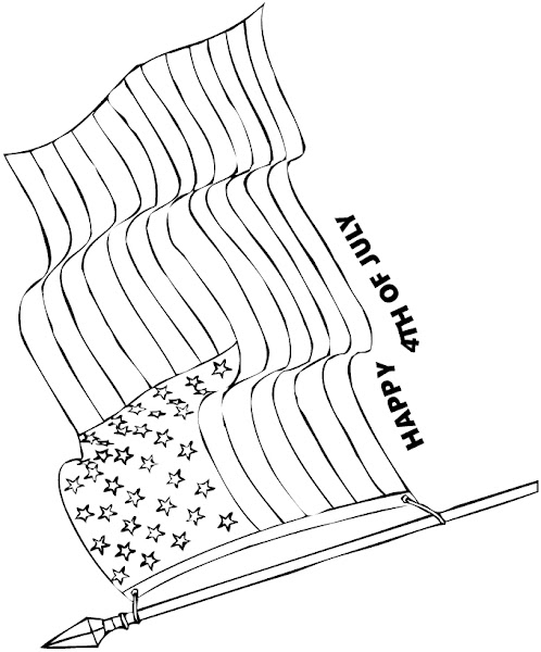 American Flag Coloring Page
