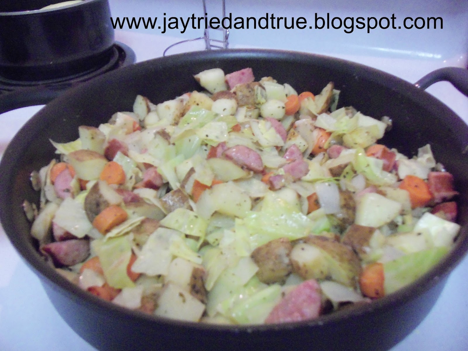 Jay Tried and True Kielbasa Saute