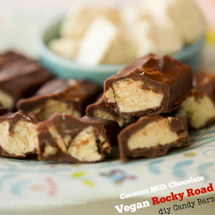 vegan rocky road candy bar