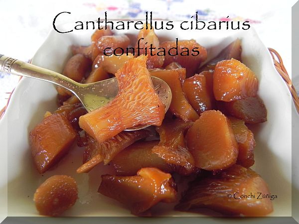 Cantharellus Cibarius Confitadas En Azúcar