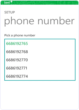 android text+ phone number list to use whatsapp