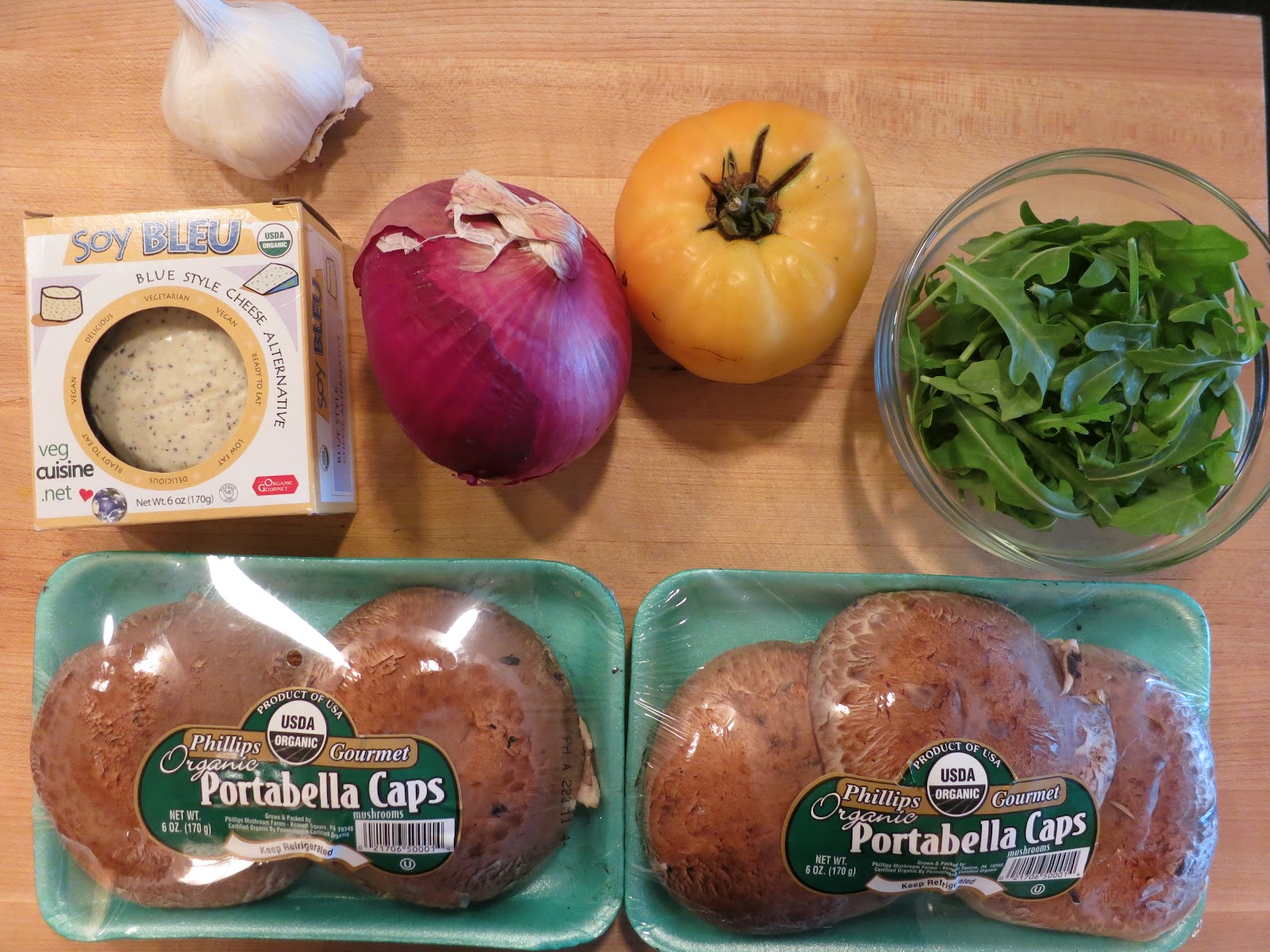 The Veracious Vegan Portobello Burgers with Vegan Blue Cheese