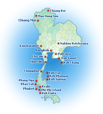 Thailand  on Thailand Map