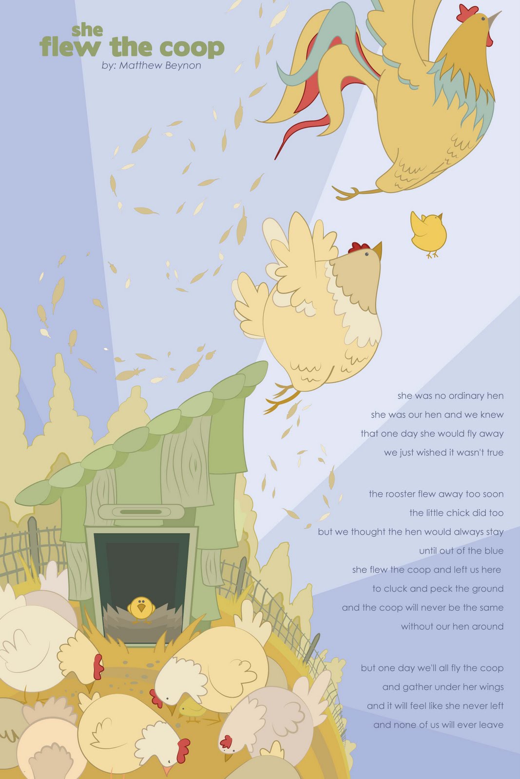 Matt Beynon Illustration and Design She Flew the Coop