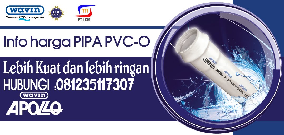 Harga Pipa PVC-O Wavin Apollo | Suplyer Pipa Apollo