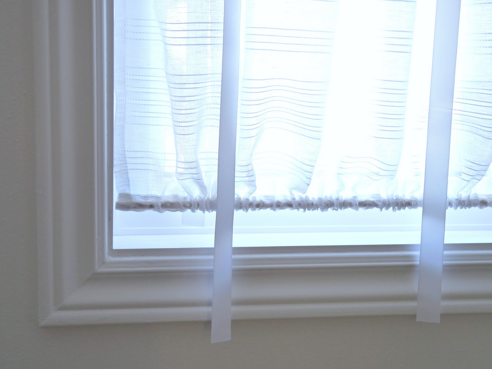 Sheer Curtain on Compression Rod Sheer Curtain on Compression Rod