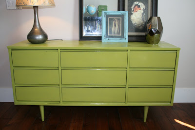 The Lovely Side To Paint Or Not My Mid Century Modern Erika At Retropolitan Painted Her Mid Century Modern Dresser With The Brightest Spray Paint She Could Find But Then Tired Of It And Gave This Makeover