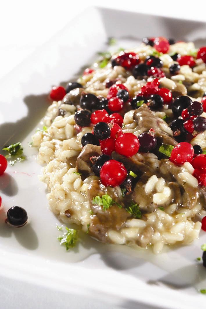 Ennio Carota Risotto con cocktail de hongos y frutos del bosque