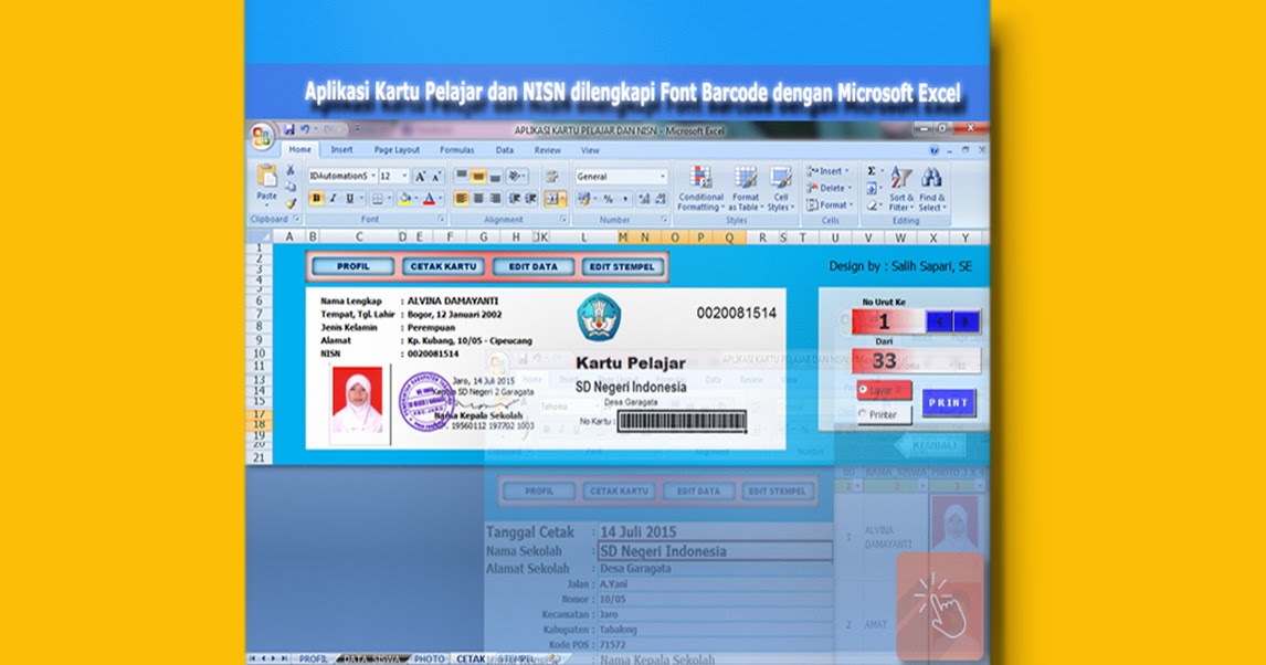 Download Aplikasi Kartu Pelajar dan NISN dilengkapi Barcode dengan