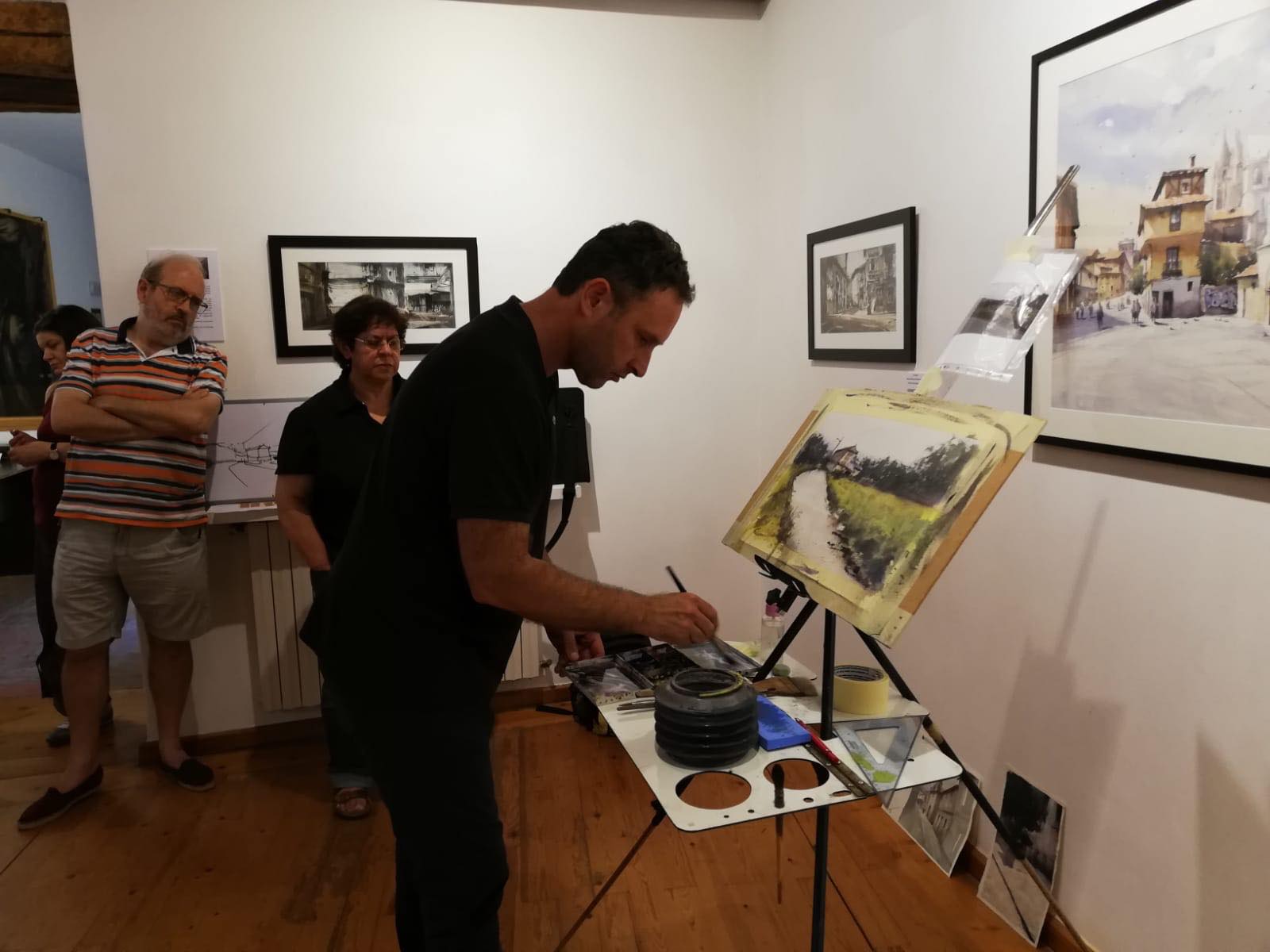 DEMOSTRACIÓN DE ACUARELAS EN EL MUSEO VELAZANETTI. LEÓN.