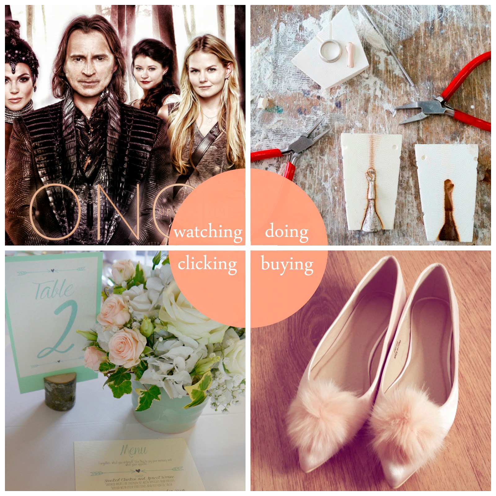 Helen's July Round Up round up, July, best bits, Once Upon a Time, jewellery class, summer school, DJCAD, jewellery making, lost wax casting, ASOS pom pom shoes, pom pom flats, wedding stationery, pinterest
