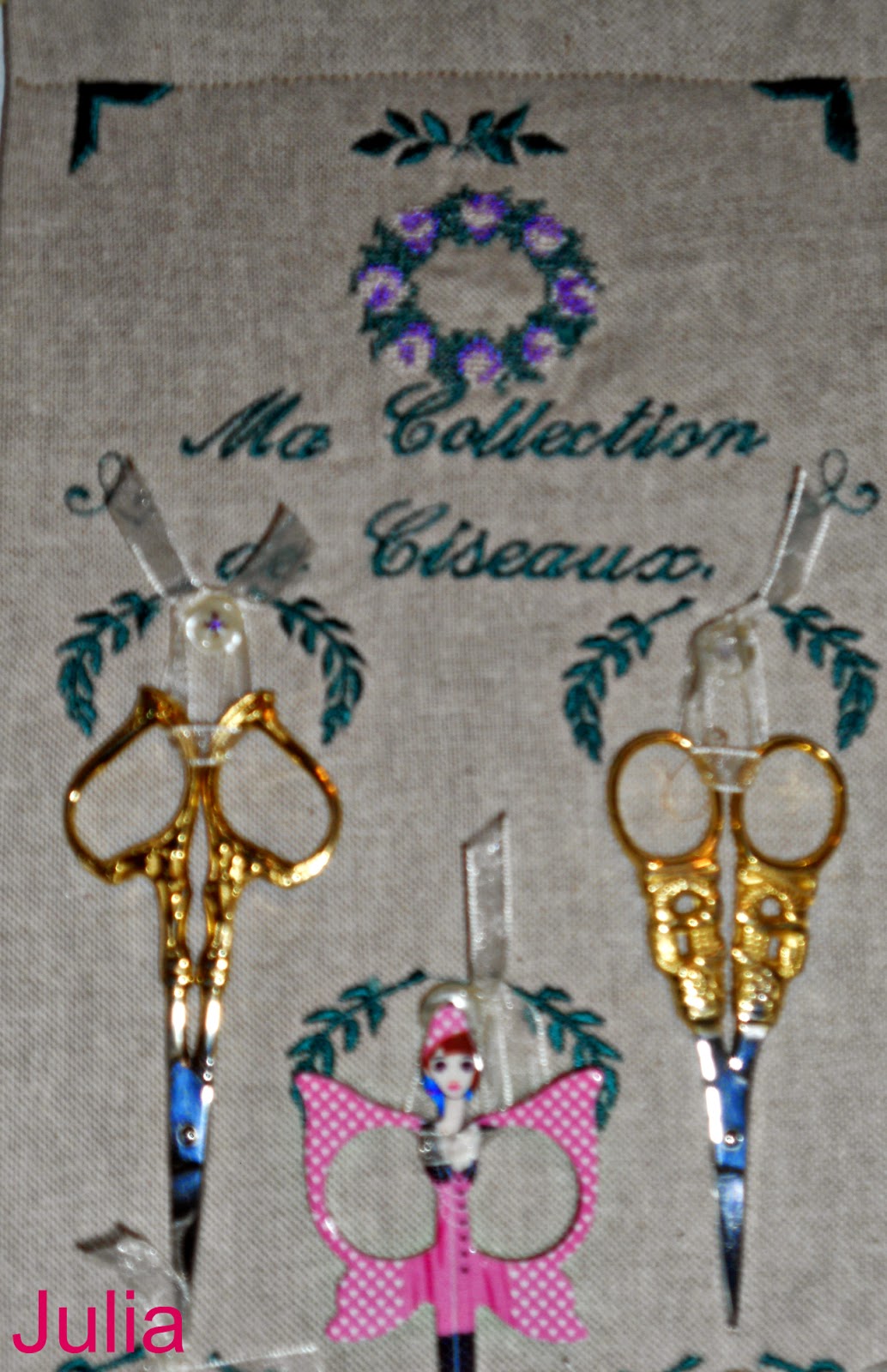 detalle de colección de tijeras
