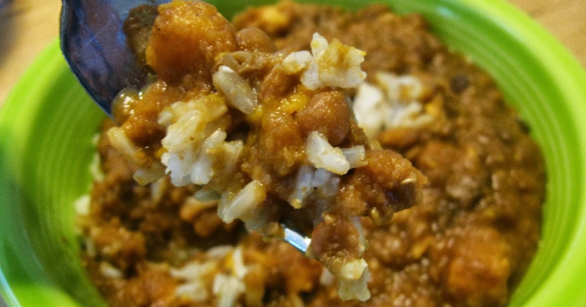 Above Hoarded Gold Slow Cooker Curried Lentils with Sweet Potato