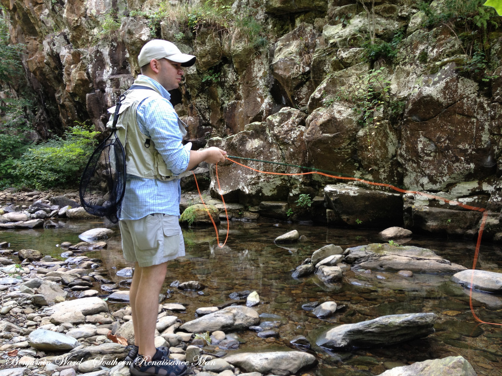 Southern Renaissance Man Fly Fishing North Fork Moormans River Charlottesville Virginia