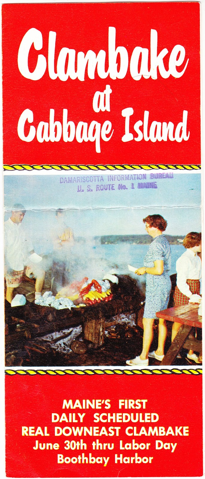 Papergreat Clambake at Cabbage Island (Maine) Then and now