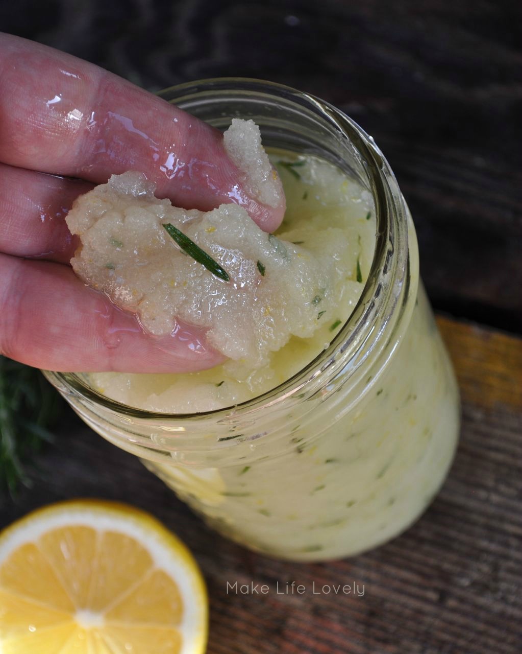 DIY Lemon and Rosemary Body Scrub Make Life Lovely