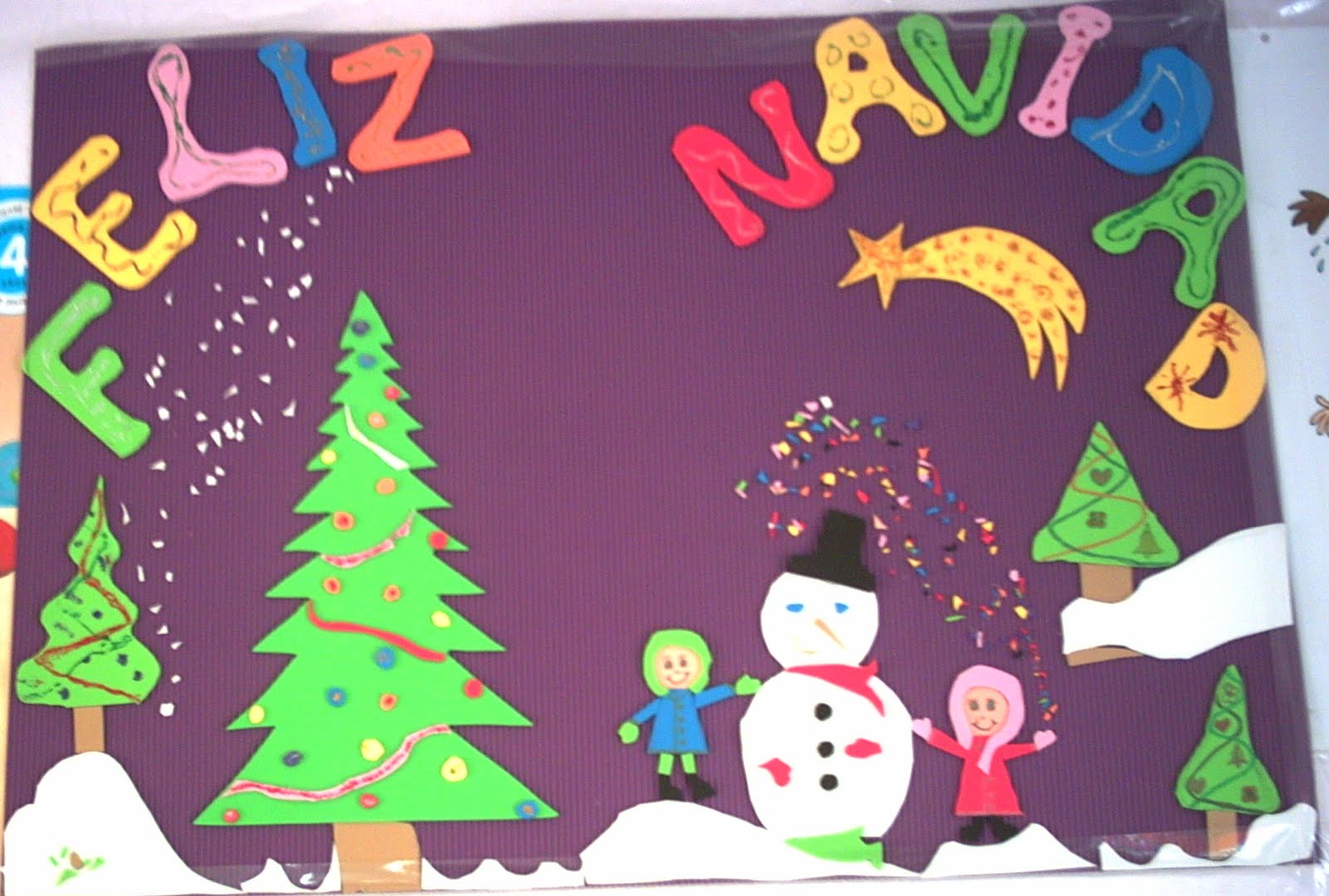 un mundo feliz MURAL FELIZ NAVIDAD