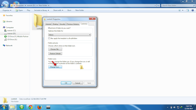 cara mengganti icon gambar folder komputer