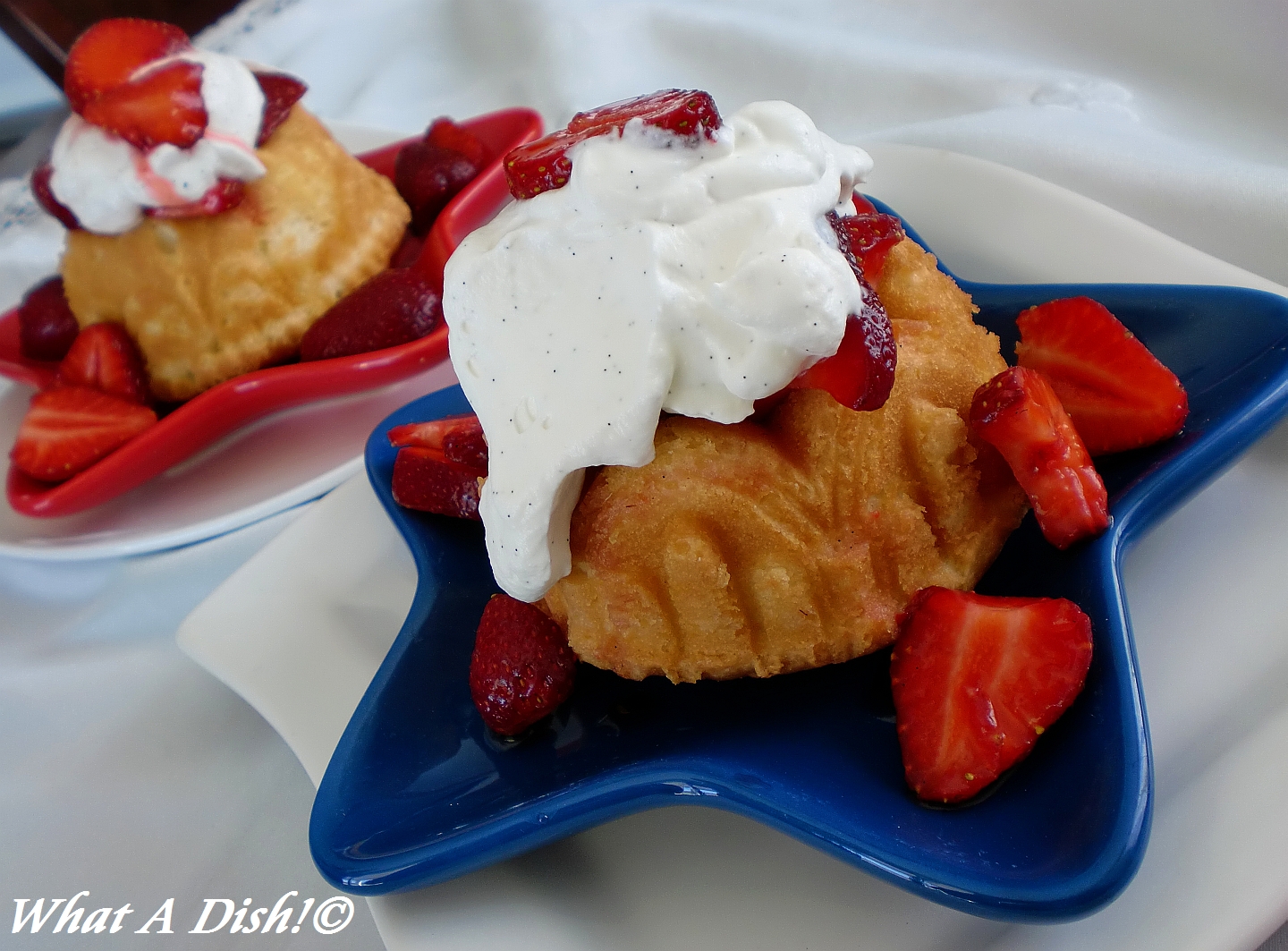 What A Dish! Fourth of July Strawberry Shortcakes