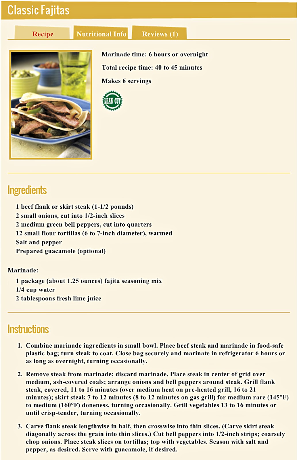 Classic Fajita Dinner Party The Gunny Sack