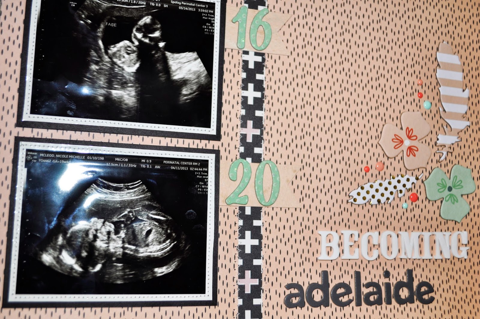 Finding Beauty in Life: Scrapbook Monday: Pregnancy, Maternity and  Ultrasound Pages