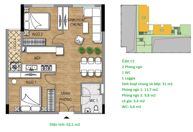 Căn hộ C2 tầng 2 chung cư Valencia Garden Căn hộ C2 tầng 2 chung cư Valencia Garden