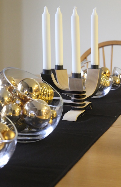 Black And Gold Mesh Centerpiece : Ashbee design new year s centerpiece gold and black