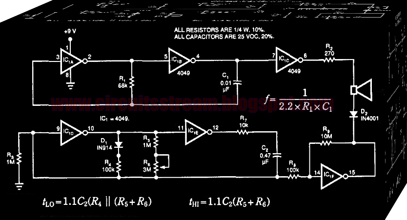  one ic based one chip chime circuit diagram