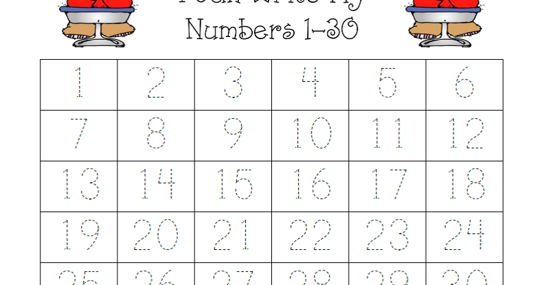 All Worksheets u00bb Number Worksheets 1 30 - Printable ...