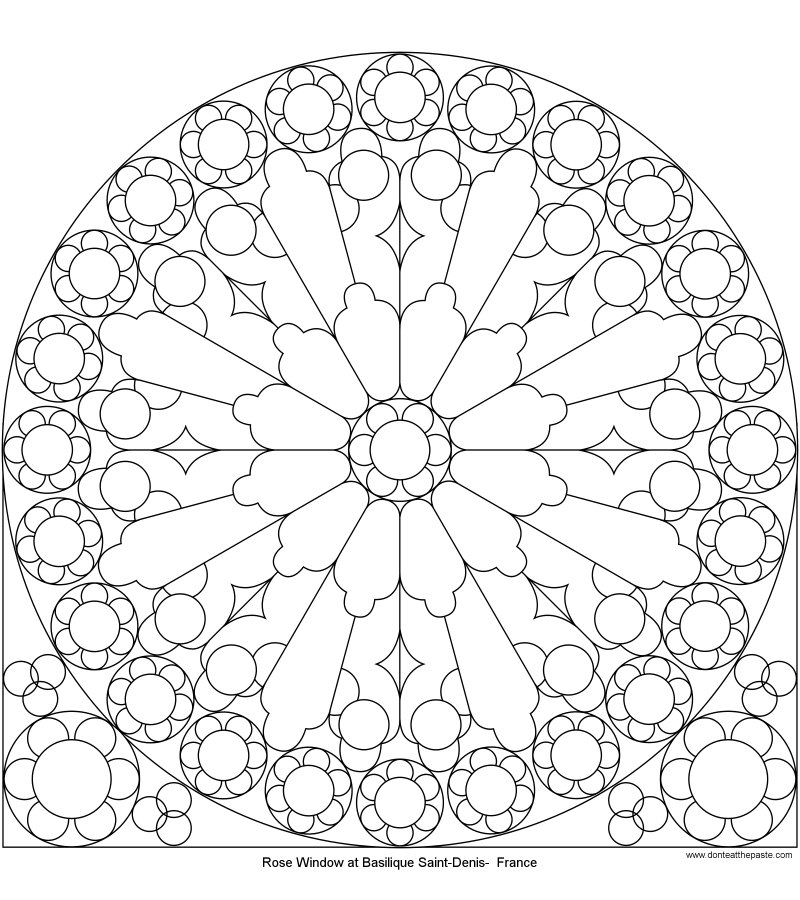don t eat the paste rose window at st denis to color don t eat the paste rose window at st denis to color