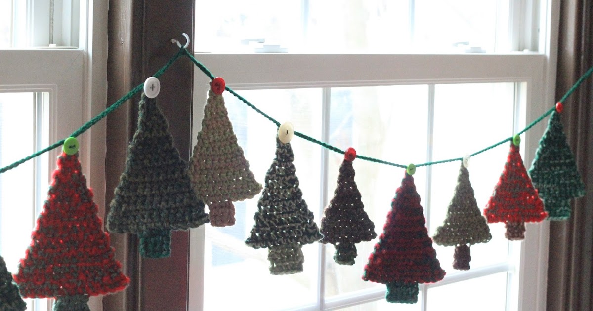 Keep On Keeping On: A Crocheted Garland of Christmas Trees