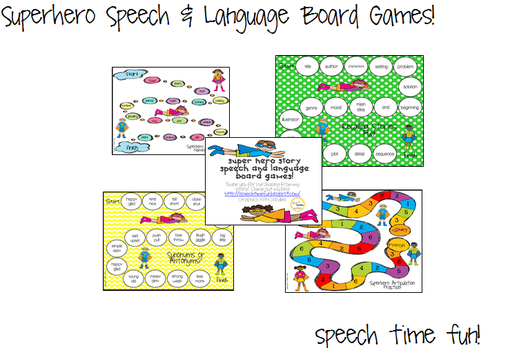 Board Games For Speech And Language!