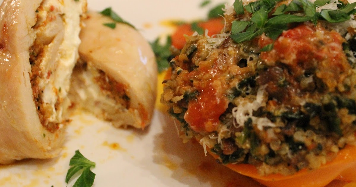 love, cook, eat, repeat Goat Cheese Stuffed Chicken with Quinoa