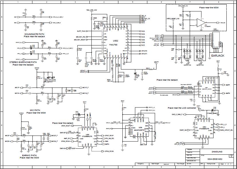 Samsung SGH Z500 Schema Diagram - Phone Diagram