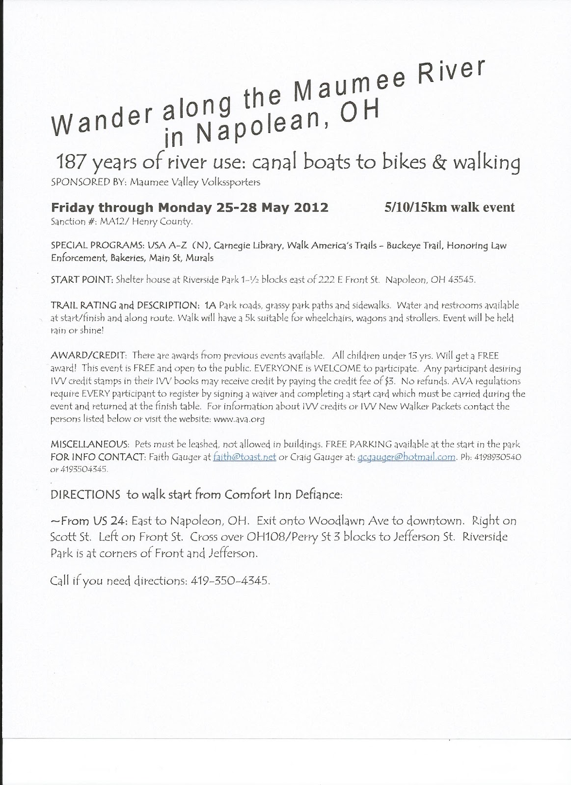 Henry County Parks Walking Group Schedules Hikes On The Trail