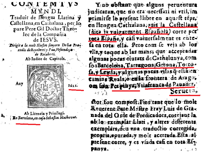 HISTORIA DEL IDIOMA ESPAÑOL EN CATALUÑA Pere+gil+1621