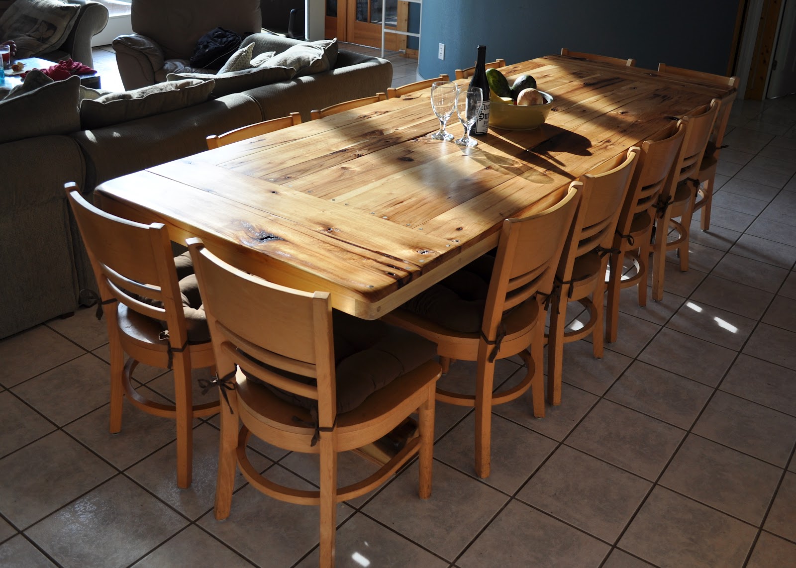 Emerson Rustic Hickory Trestle Atlanta Rustic Trades Furniture