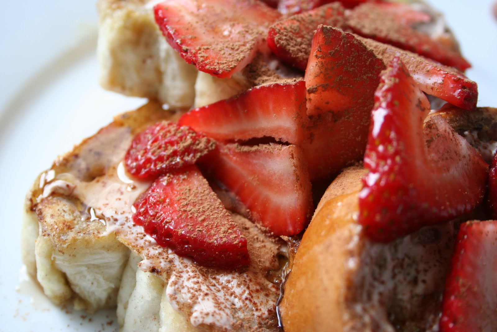 Cocoa Berry Cream French Toast