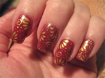 happy year nail art design