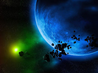 Space Wallpaper HD Blue 3