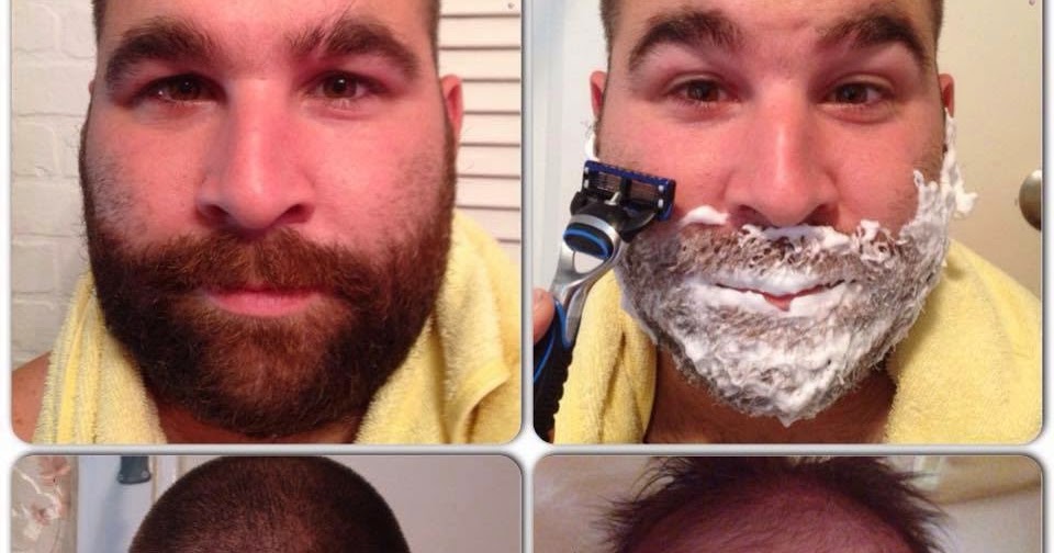 22 Meme shaving before, after
