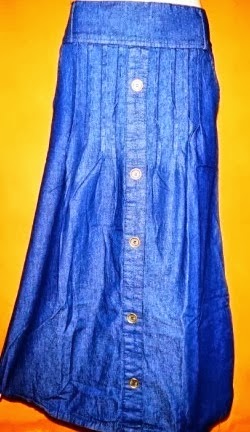 Rok Jeans Ploi Kancing Rok Jeans Ploi Kancing