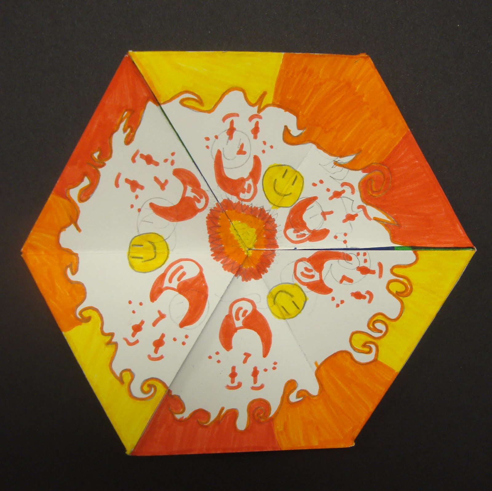 Art. Paper. Scissors. Glue! Trihexaflexagons