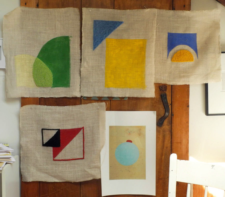 Studio and Garden New Hooked Wool Drawings