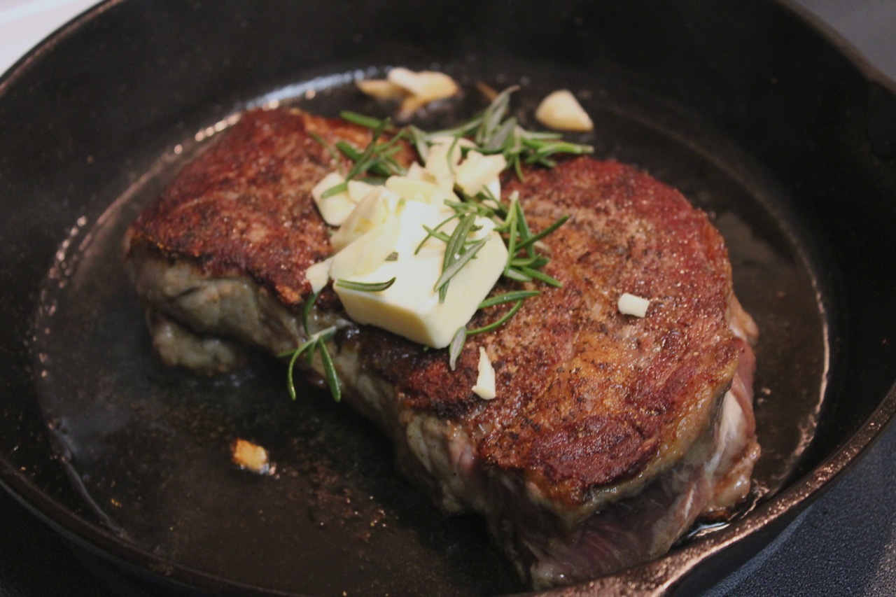 Cook In / Dine Out Steak with Celery Root, Cabbage and Popovers